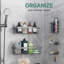 Rustproof&waterproof Shower Caddy 5-pack,wall Mounted Shower Shelves Rack-792211771