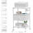3-Tier Printer Stand With Charging Station, USB Port, Adjustable Open Shelves, And Fabric Drawers For Home Office Organization