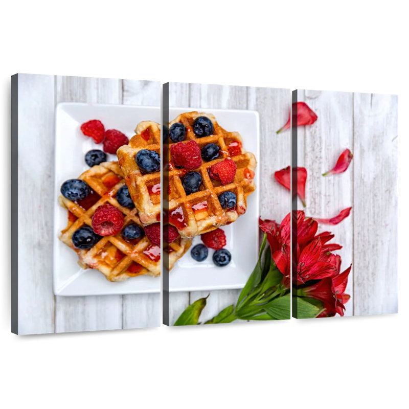 Yarlin Berry Waffles, 36" H x 57" W