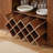 58" Modern Wavy Curve Sideboard-Multifunctional storage cabinet with wine rack and glassware holder, adjustable shelves for wine storage and coffee bar, suitable for kitchens and dining rooms.Walnut