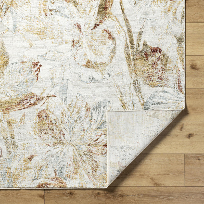 Zelie Medium Brown/Rust Area Rug, Rectangle 9' x 12'2"