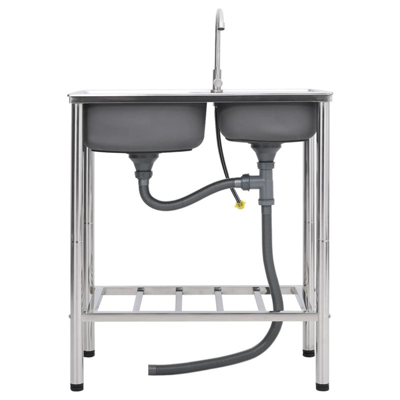 Belfry Kitchen 420mm W Single Bowl Steel Kitchen Sink