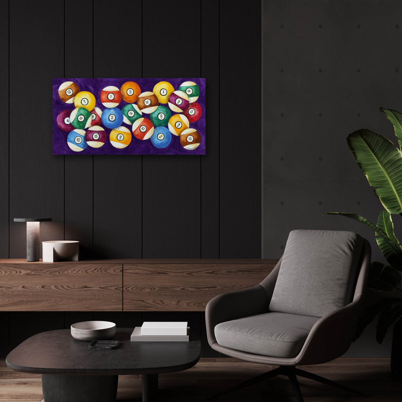 Art mural en verre Latitude Run® «Billiard Balls» par Andrea Strongwater, H 12 po x l 24 po