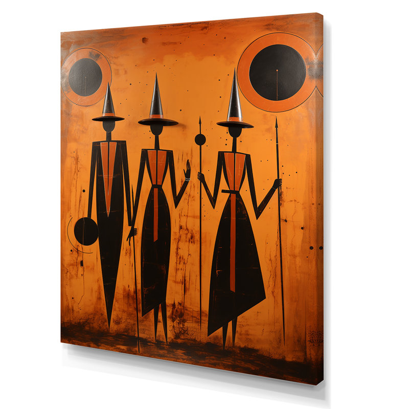 Art africain de rêve, Toile tendue, H 32 po x l 24 po x P 1 po