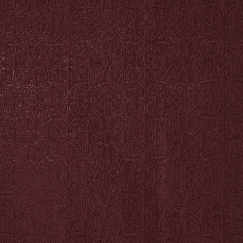 Luca 3-Piece Lightweight Microfiber Oversized Bedspread Set, King Coverlet/Bedspread + 2 King Shams, Burgundy