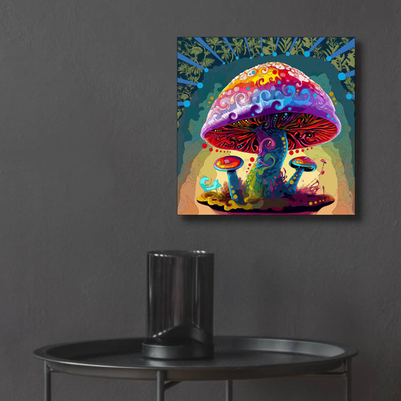 "Champignon" par Dean Russo, H 12 po x l 12 po x P 0,13 po