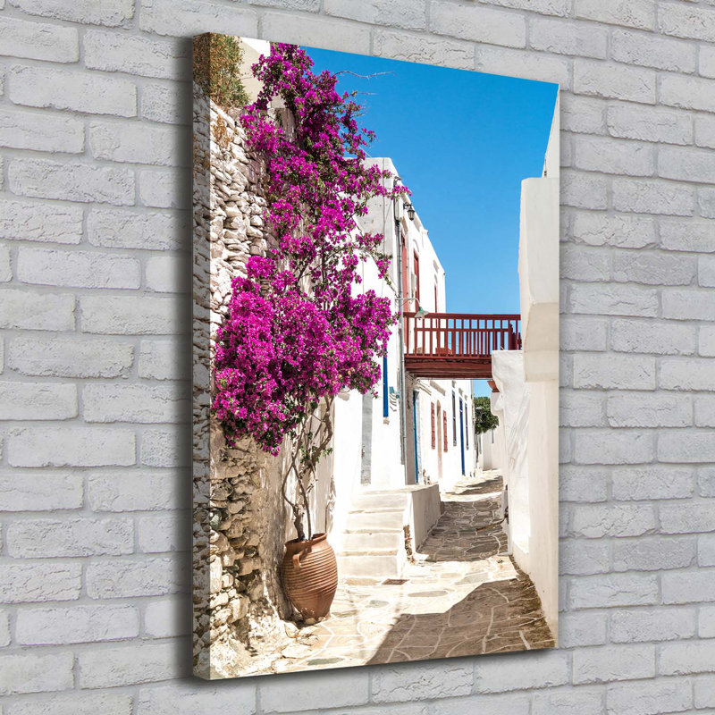 Greek Streets - Wrapped Canvas Print