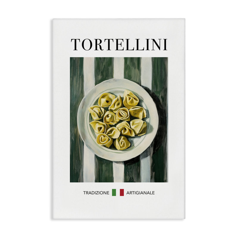 Toile traditionnelle de pâtes Tortellini, design par Andreas Magnusson, H 45 po x l 30 po