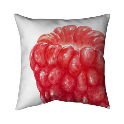Raspberry Indoor / Outdoor Square Throw Pillow Cover