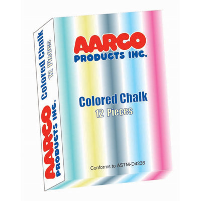 AARCO 12 Chalks Chalk Or Chalk Holder