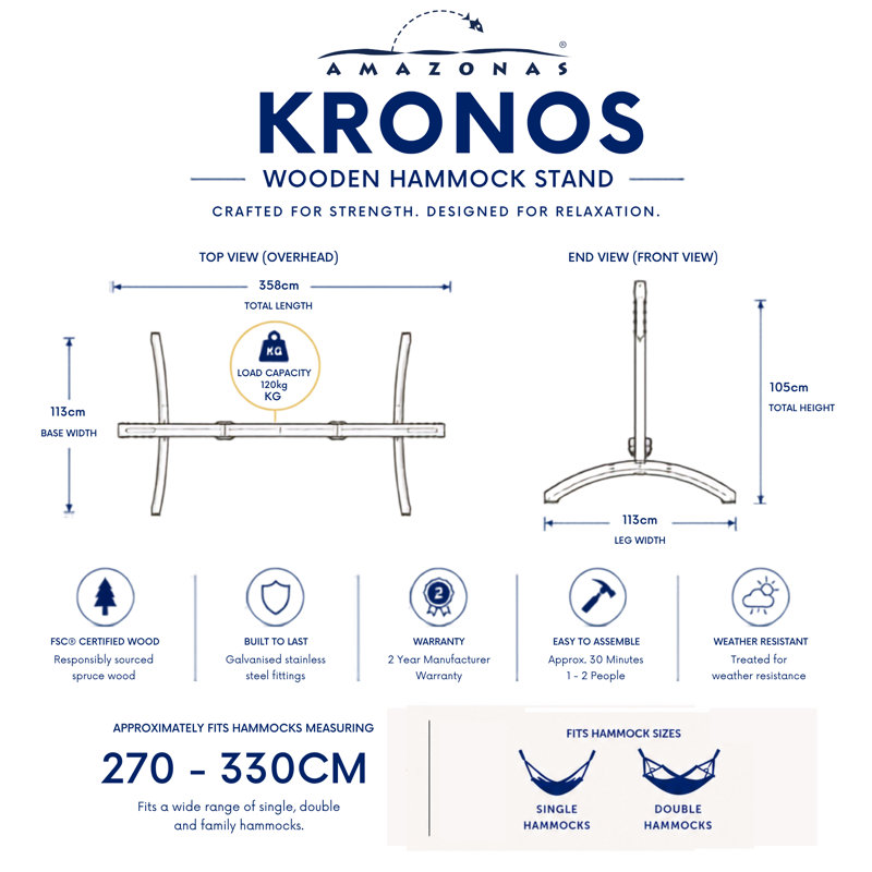 Wood Standard Hammock Stand