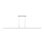Mick De Giulio Stagger Halo 84 Linear Chandelier in Polished Stainless Steel with Acrylic shade
