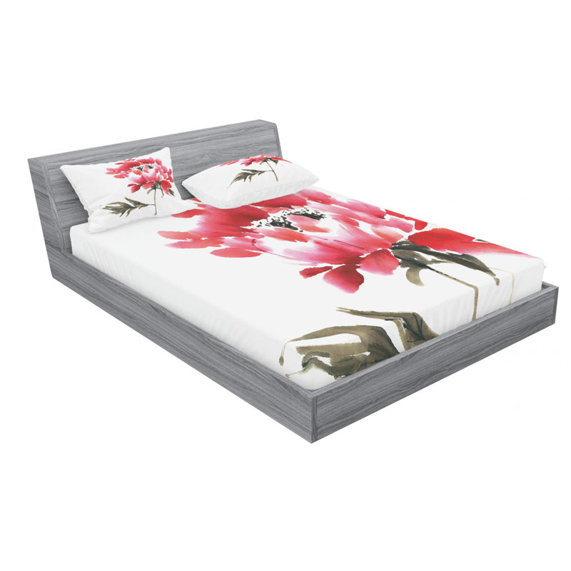 Microfiber Sheet Set, Queen Sheet Set with Fitted Sheet