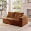 Causeuse à compression modulaire 69,29 po avec accoudoirs, élément modulaire rembourré en flanelle à 2 places avec 3 coussins, canapé «Boneless» Cloud en boîte pour le salon de petits espaces - bleu-2028112316-2014725983-2019045937