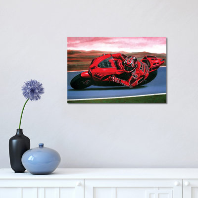 Casey Stoner On Ducati by Paul Meijering - Painting on Canvas