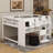 Full Size Low Loft Bed With Integrated Desk, Storage Cabinets, Open Bookcase + Graffiti Whiteboard-1252216481