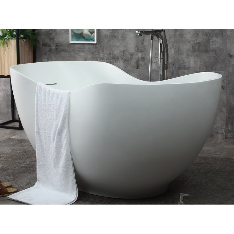 65.75'' x 31.5'' Freestanding Soaking Resin Bathtub