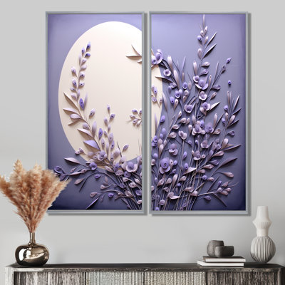 Lavande Luminescence Moon Stilness - Blue Space, reproduction d'art sur toile