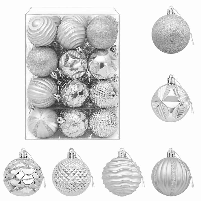6cm Polystyrene Bauble, Silver