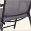 Ensemble de 2 chaises de patio pliantes, chaises de patio extérieures empilables avec accoudoirs pour la pelouse, le camping, la salle à manger, la plage, la structure en métal, sans assemblage