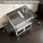 4-Pack Transparent Stackable Storage Bins with 5 Doors to Open with Wheels, Folding Plastic Craft Containers Large Closet Organizers Box-1221434917