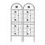 71 treillis en métal antirouille de 71 po x 19,7 po, 2, jardin extérieur pour les pois, noir, facile à construire et treillis de soutien stable, rouille - extérieur, installation, matériaux de construction