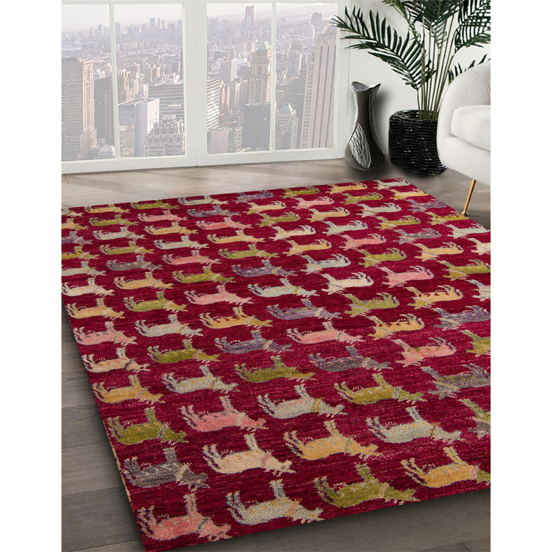 Abstract Indoor Rug, Square 7'