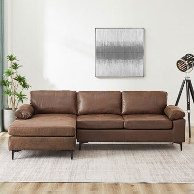 Canapé modulaire en similicuir 2 pièces Amreena