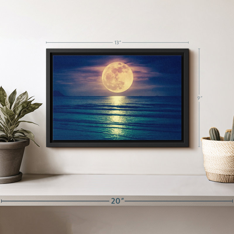 Impression sur toile Yellow Moon, H 9 po x l 13 po