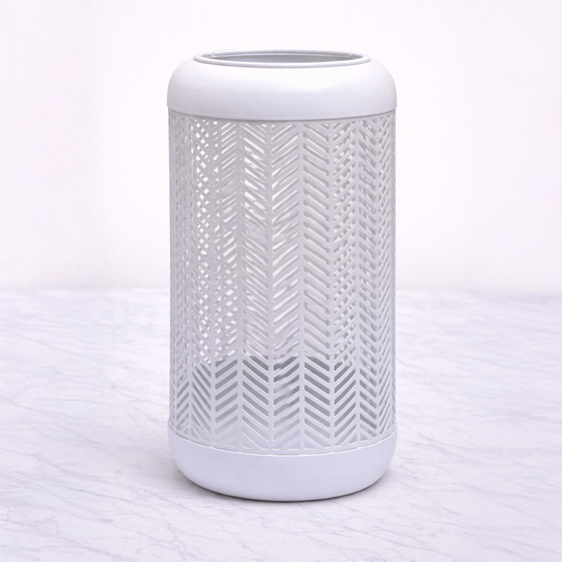 Metal Tabletop Lantern, 5.12" H x 5.12" W x 9.65" D