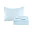 Édredon de style double avec draps - Trellis doux à imprimé bleu marine