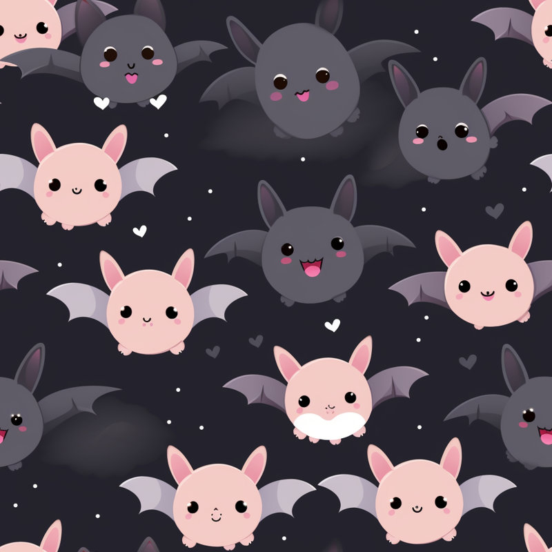 Rideaux chauve-souris chauve-souris animaux drapés noir / rose, L 40 po x L 82 po