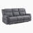 Solida 86"W Microfiber Manual Double Reclining Sofa