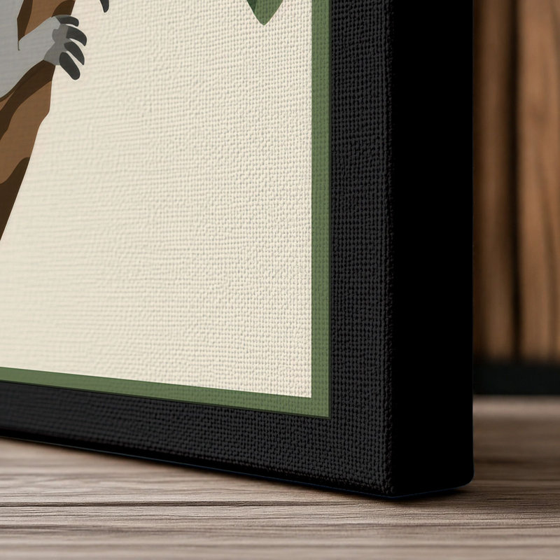 Koala in Eucalyptus Boho - Wrapped Canvas, 18x12 - 45.7 x 30.5 cm, Black Border
