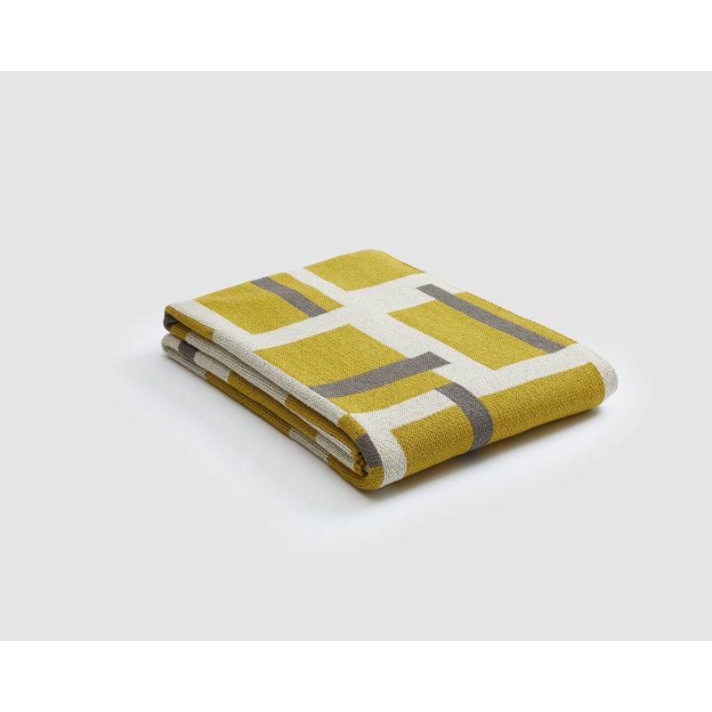 Modern Throw Blanket, Moss Green