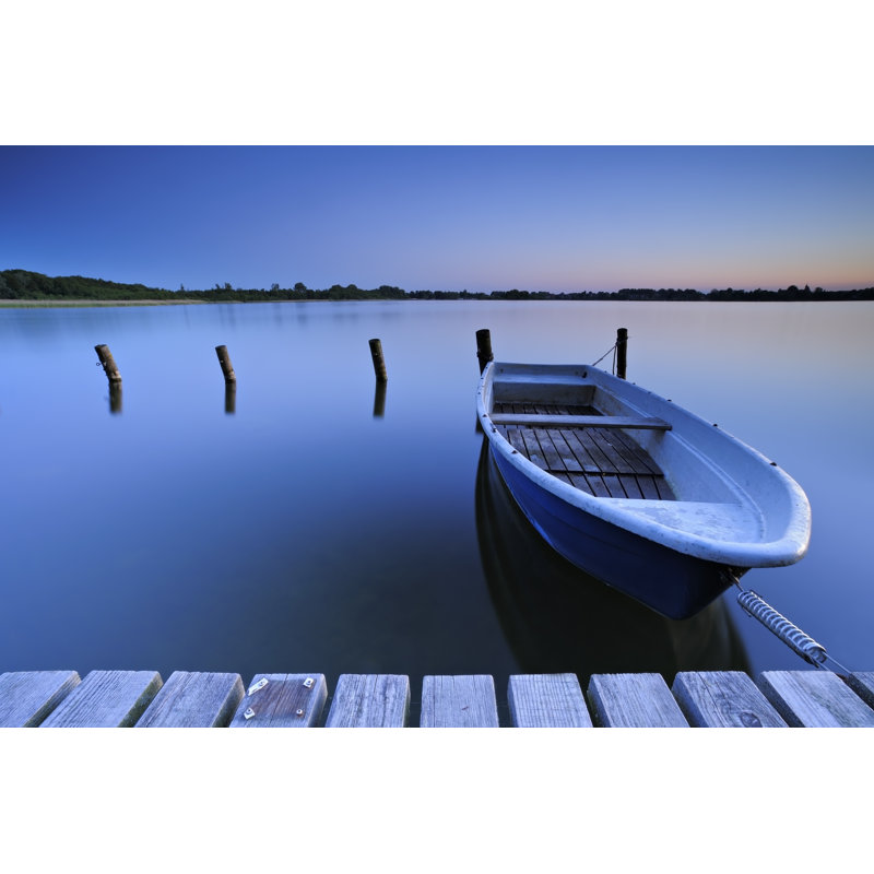Calm Lake With Sunset - Wrapped Canvas Print, 51cm H x 76cm W x 3.8cm D