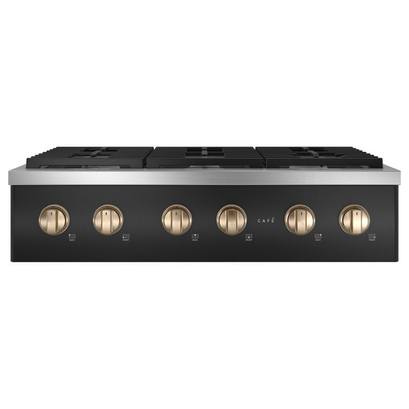 Café 36" Commercial-Style Gas Rangetop With 6 Burners (Natural Gas), Matte Black