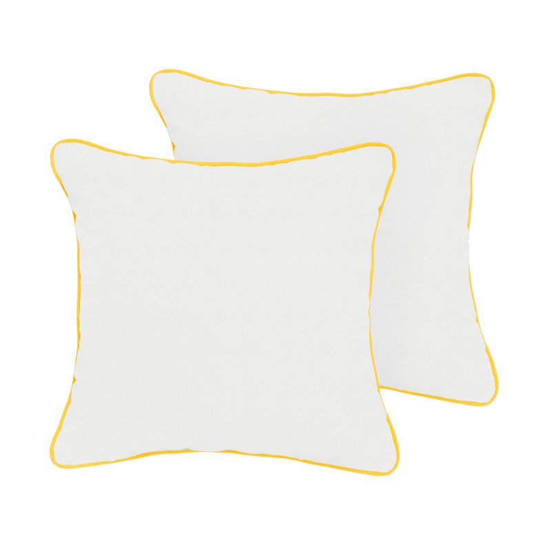 Housse de coussin d'extérieur carré et insert Soleil, 18 po x 18 po