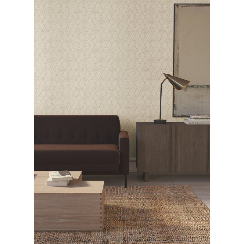 Souk Geometric Wallpaper Roll, Yellow