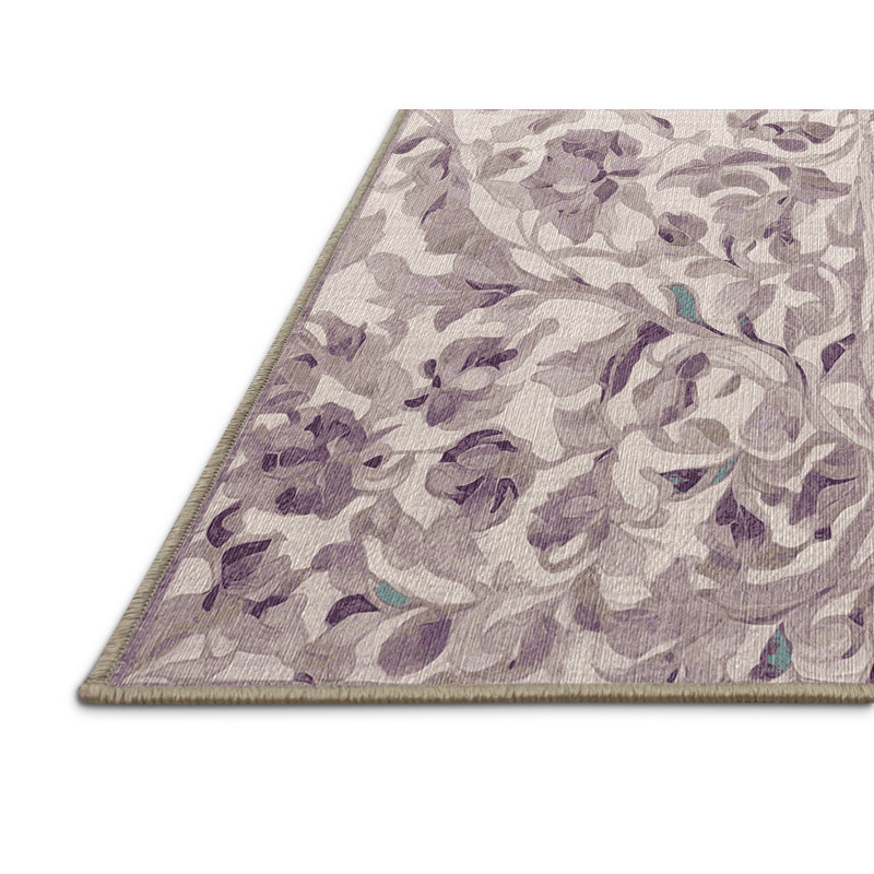 Machine Washable Beige Area Rug, Square 7'