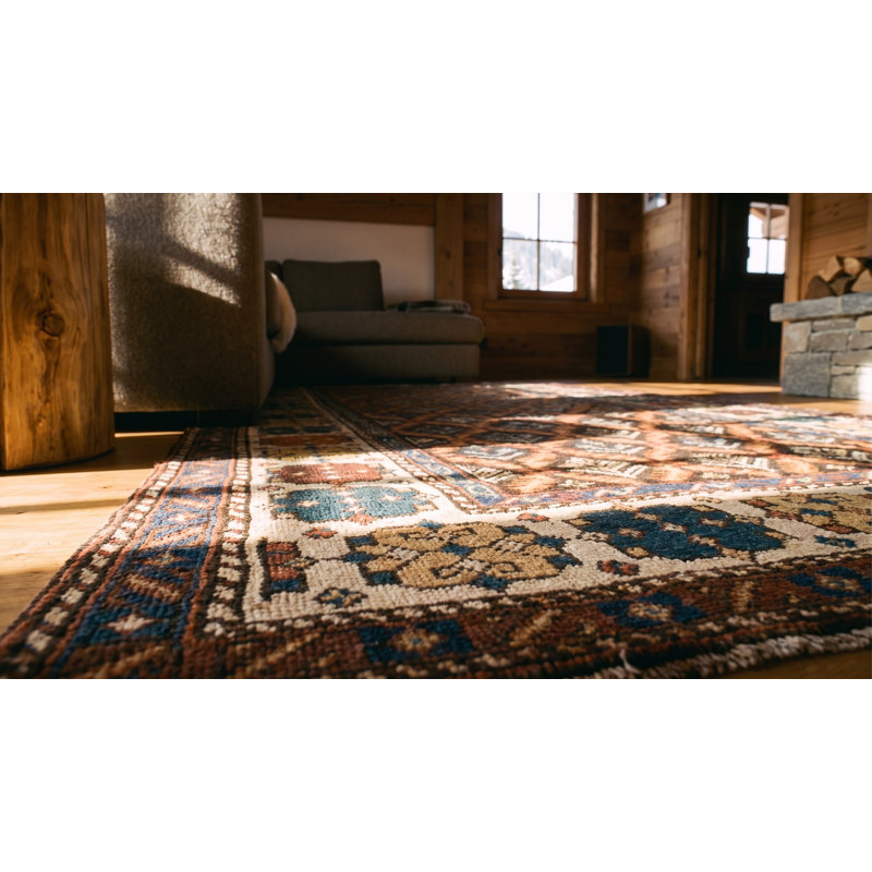 Antique Caucasian Karabagh Small Scatter Size Wool Rug