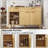Kitchen Storage Cabinet With Drawers And Doors, Modern Fluted Sideboard Buffet Cabinet With Adjustable Shelves For Living Room