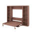 Lit escamotable double avec bureau et bibliothèque-1205060266