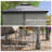 10' X 11. 5' Metal Patio Gazebo, Double Roof Outdoor Gazebo Canopy Shelter With Tree Motifs Corner Frame And Netting,