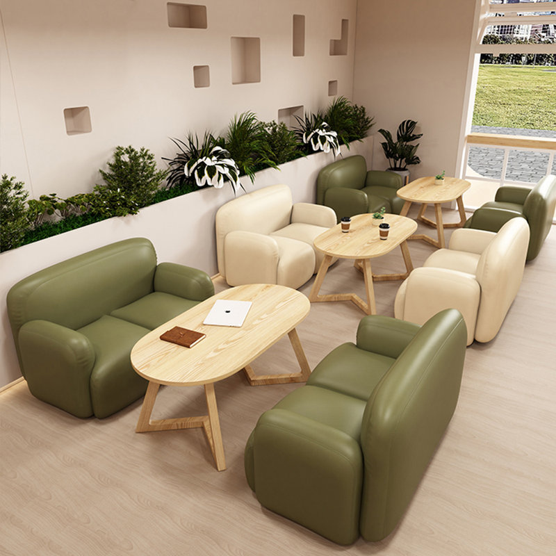 Causeuse Mimose, Similicuir beige