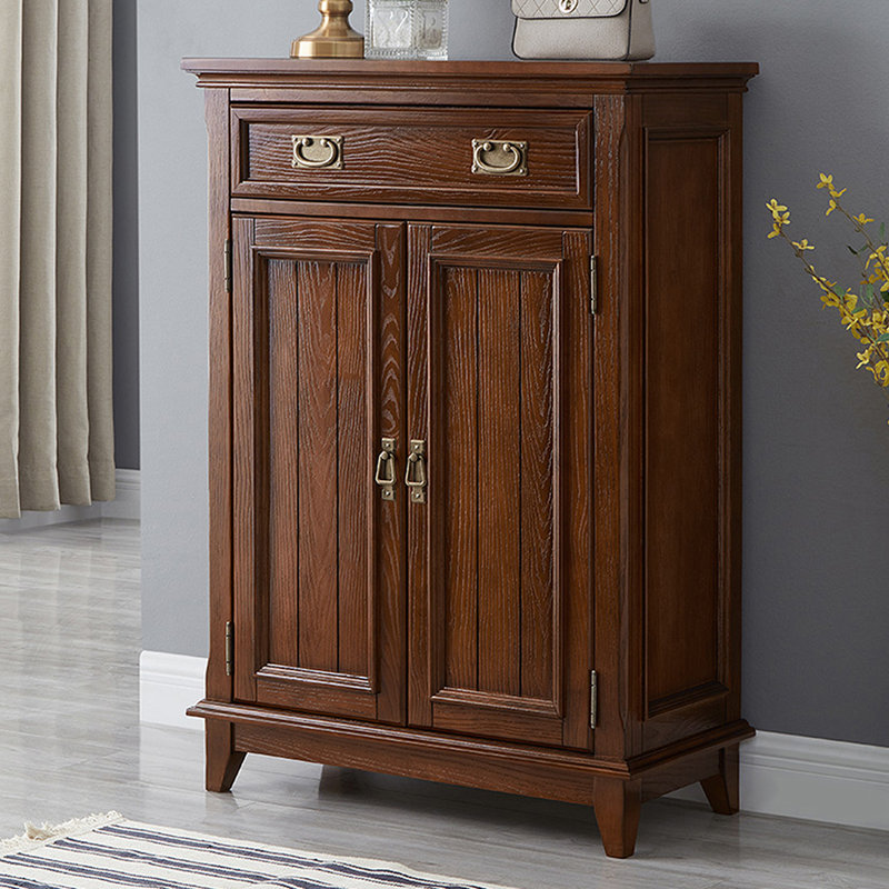 16 Pair Shoe Storage Cabinet, Dark brown