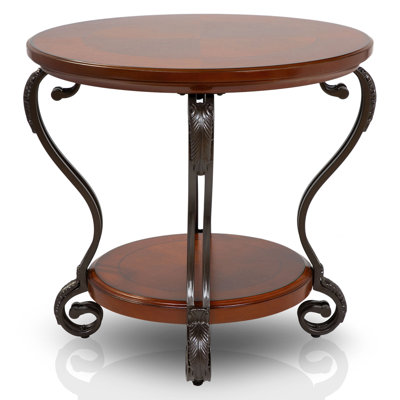 Halpern Solid Wood Top End Table