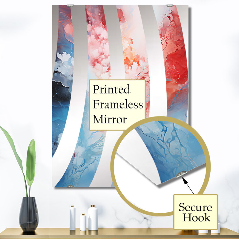 Manoj - Miroir mural Tachisme MIR136214, 40 po x 30 po