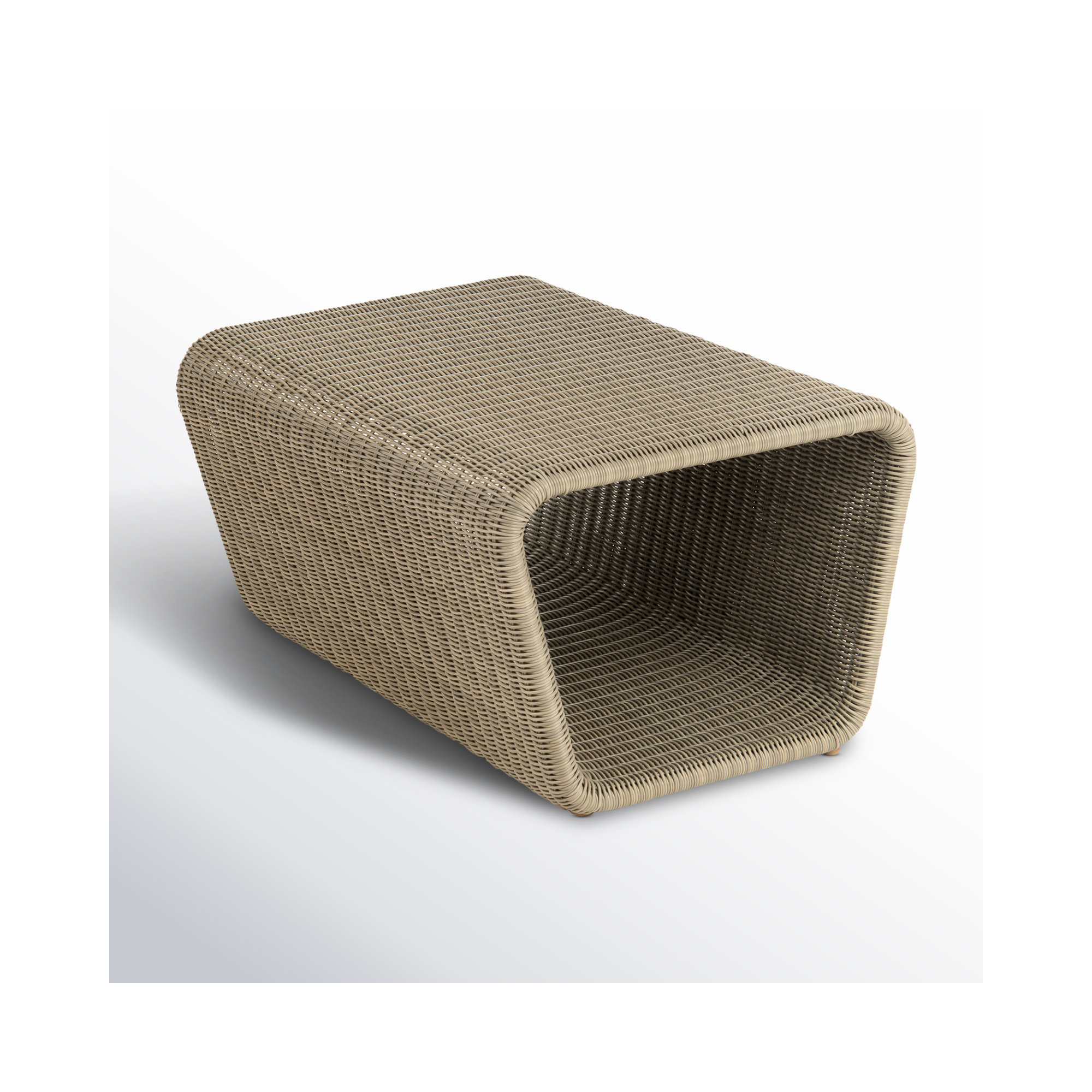 Jimmy Resin Outdoor Ottoman, Gray