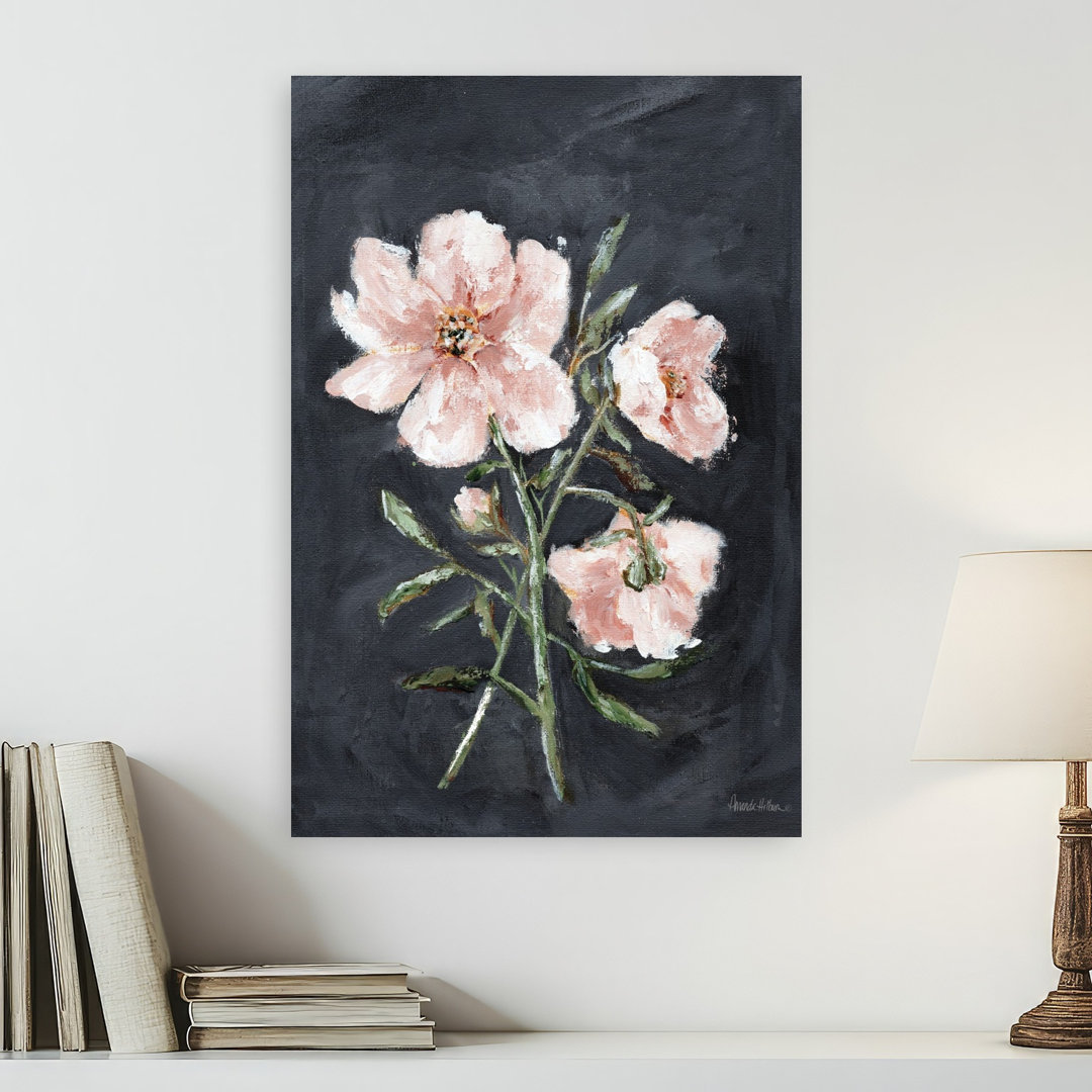 Blush And Brass Abstract Contemporary Nature Wall Art Print